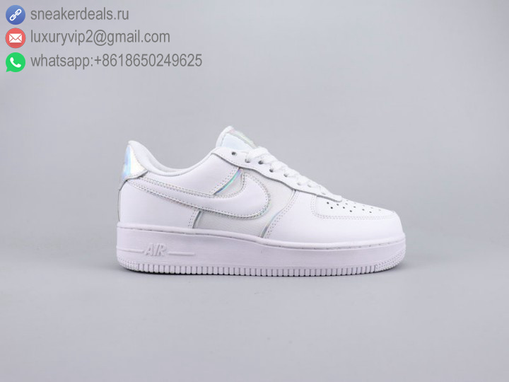 NIKE AIR FORCE 1 '07 LV8 LOW WHITE LASER UNISEX LEATHER SKATE SHOES